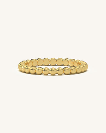 Beaded Gold Ring