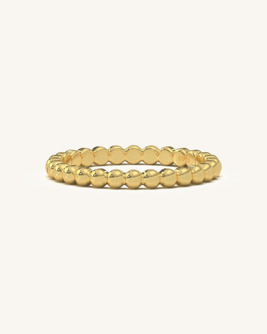 Beaded Gold Ring