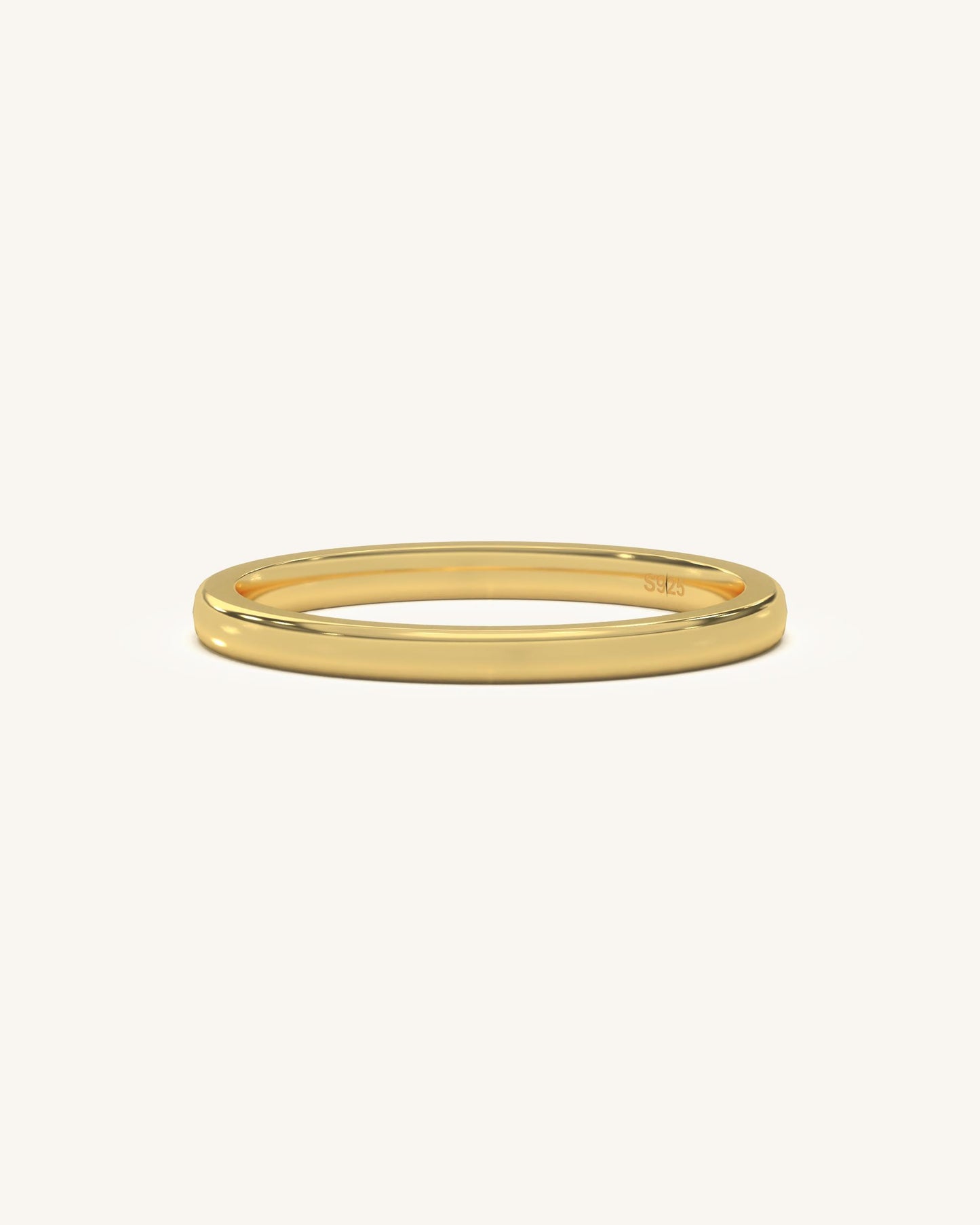 Plain Gold Plated Silver Ring