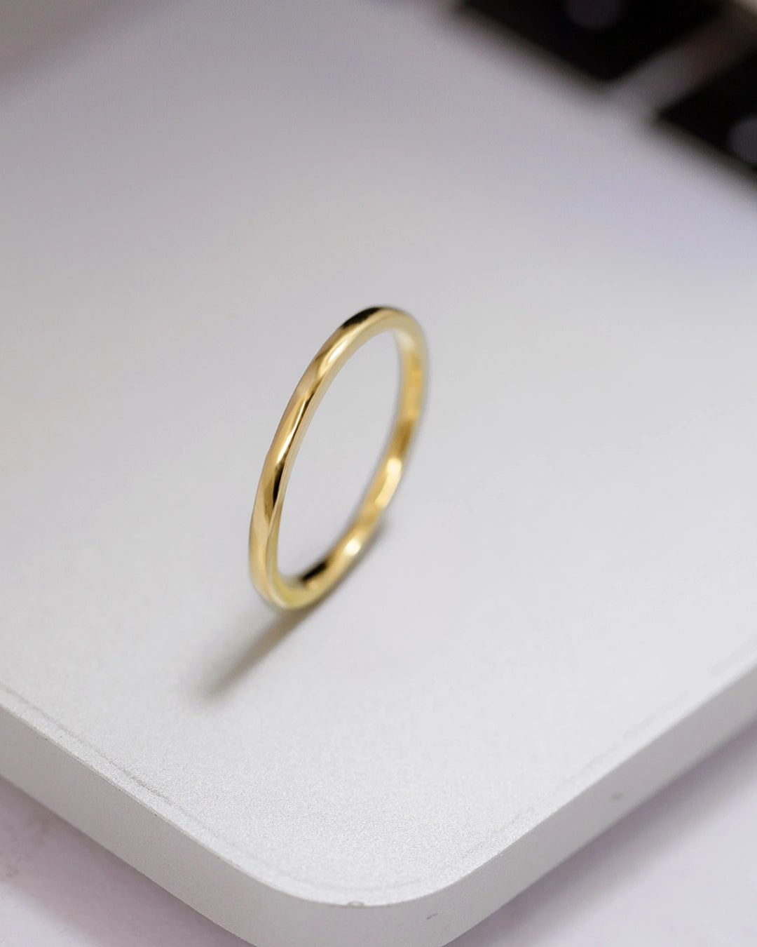 Plain Gold Vermeil Sterling Silver   Ring