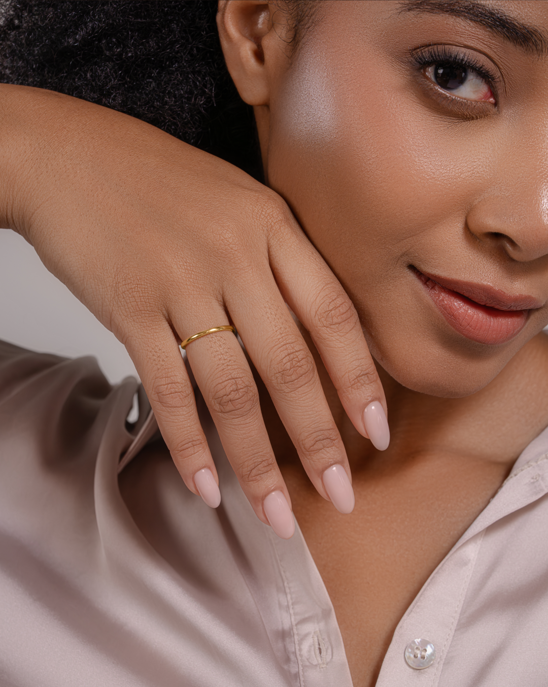 Plain Gold Plated Silver Ring