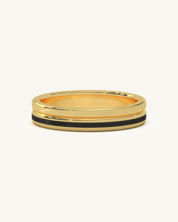 Black Enamel Edge Ring