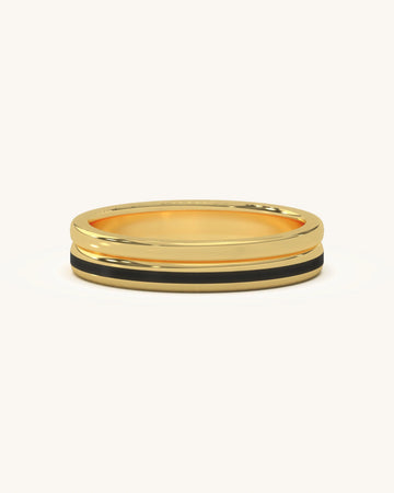 Black Enamel Edge Ring