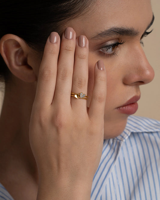 Twin Heart Ring