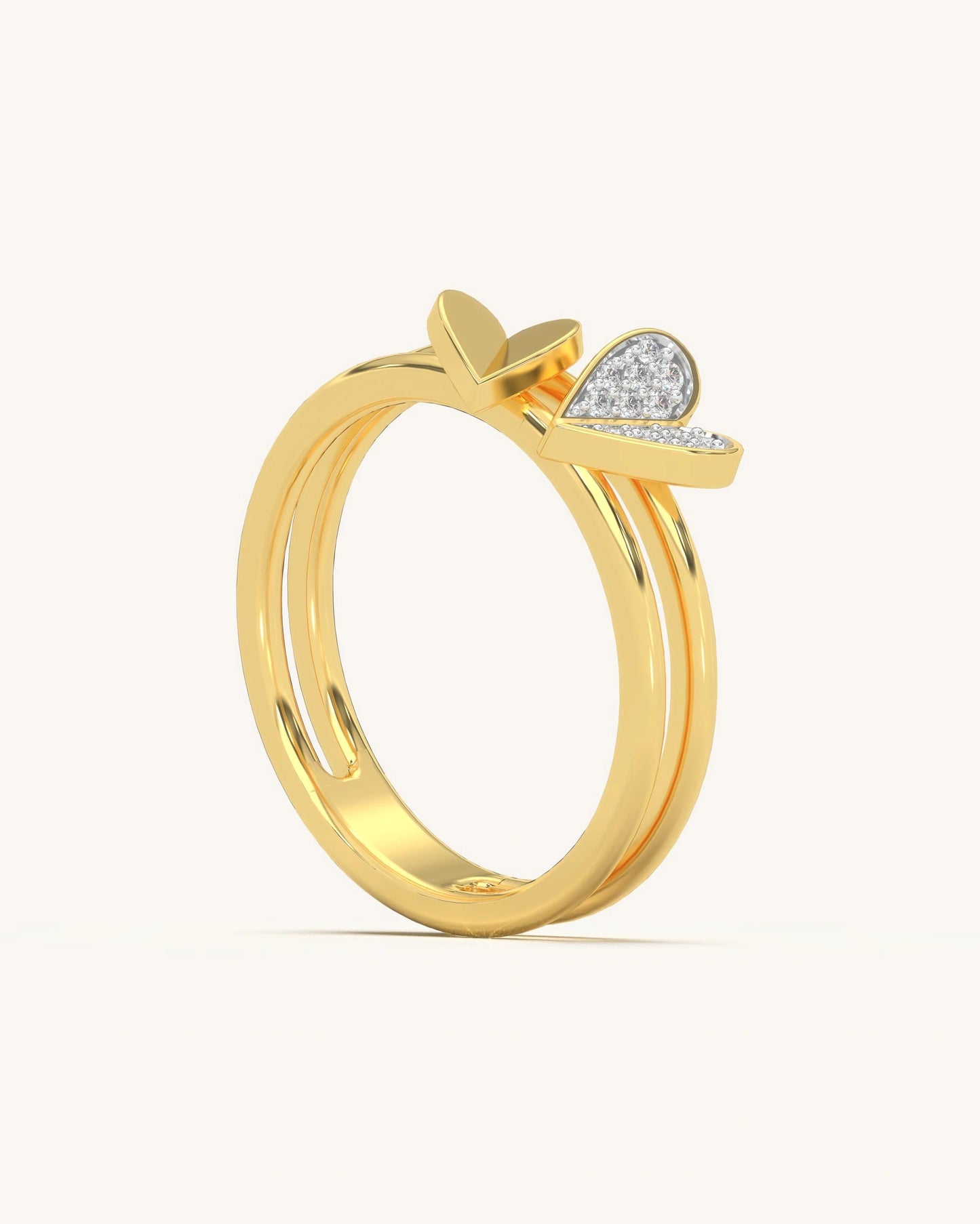 Twin Heart Ring