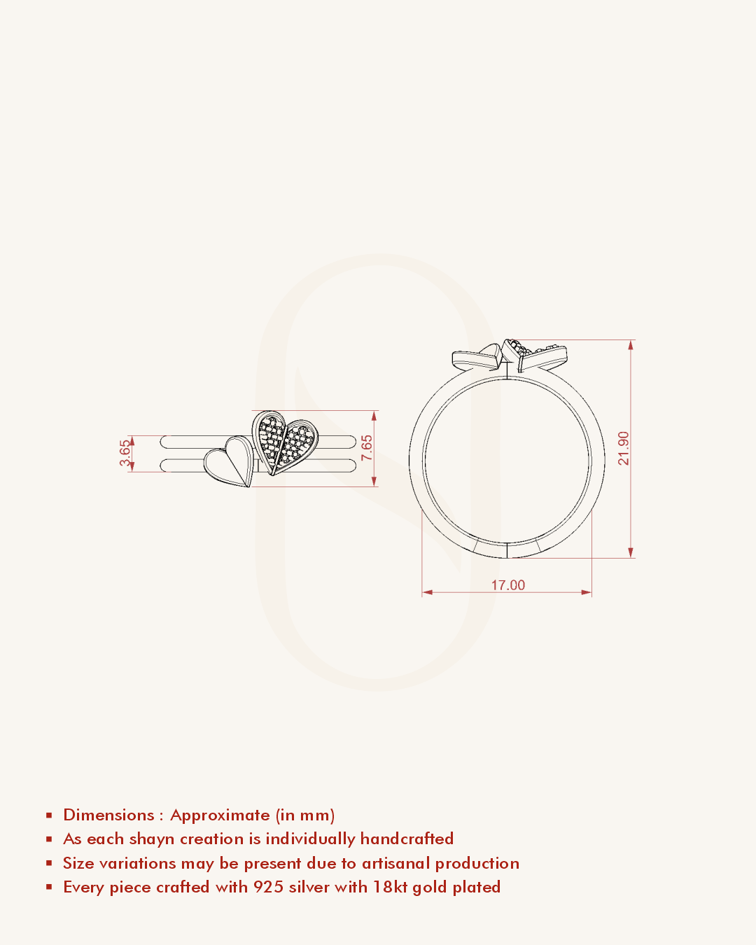 Twin Heart Ring