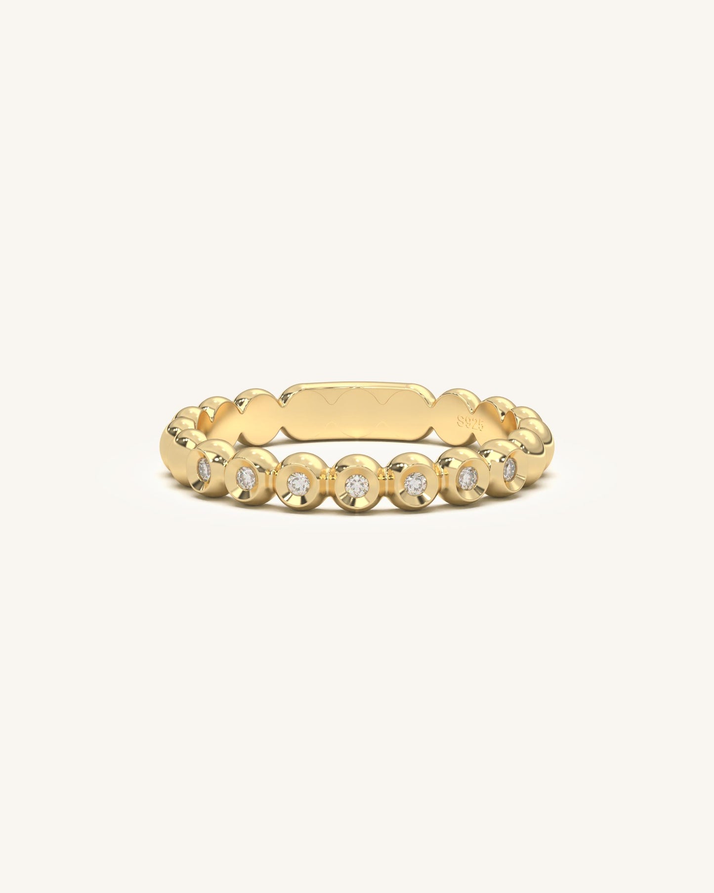 Beaded Diamond Ring