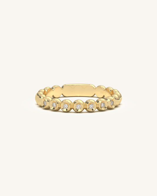 Beaded Diamond Ring