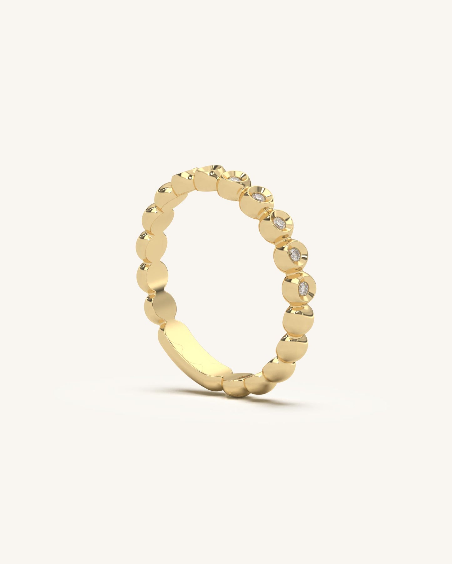 Beaded Diamond Ring
