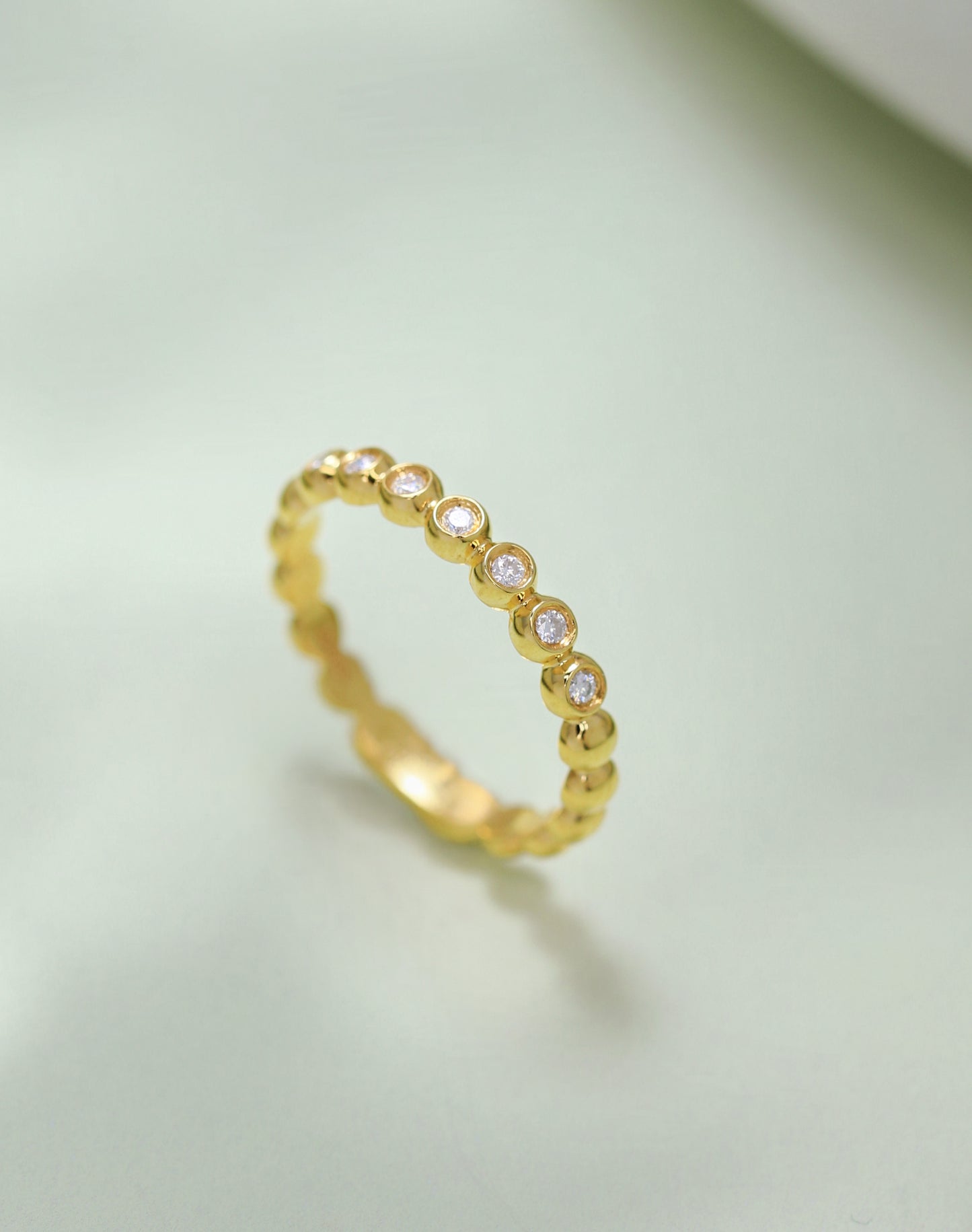 Beaded Diamond Ring