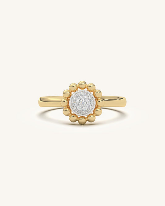 Floral Bead Ring
