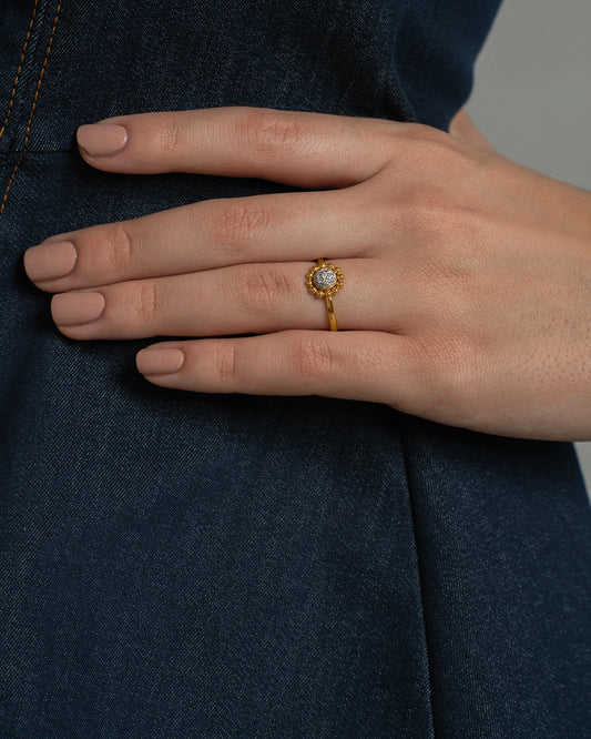 Floral Bead Ring