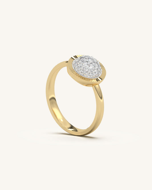 Textured Floral Ring