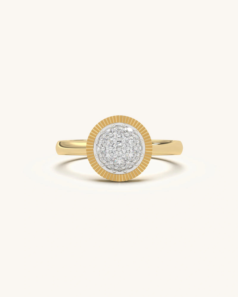 Textured Floral Ring