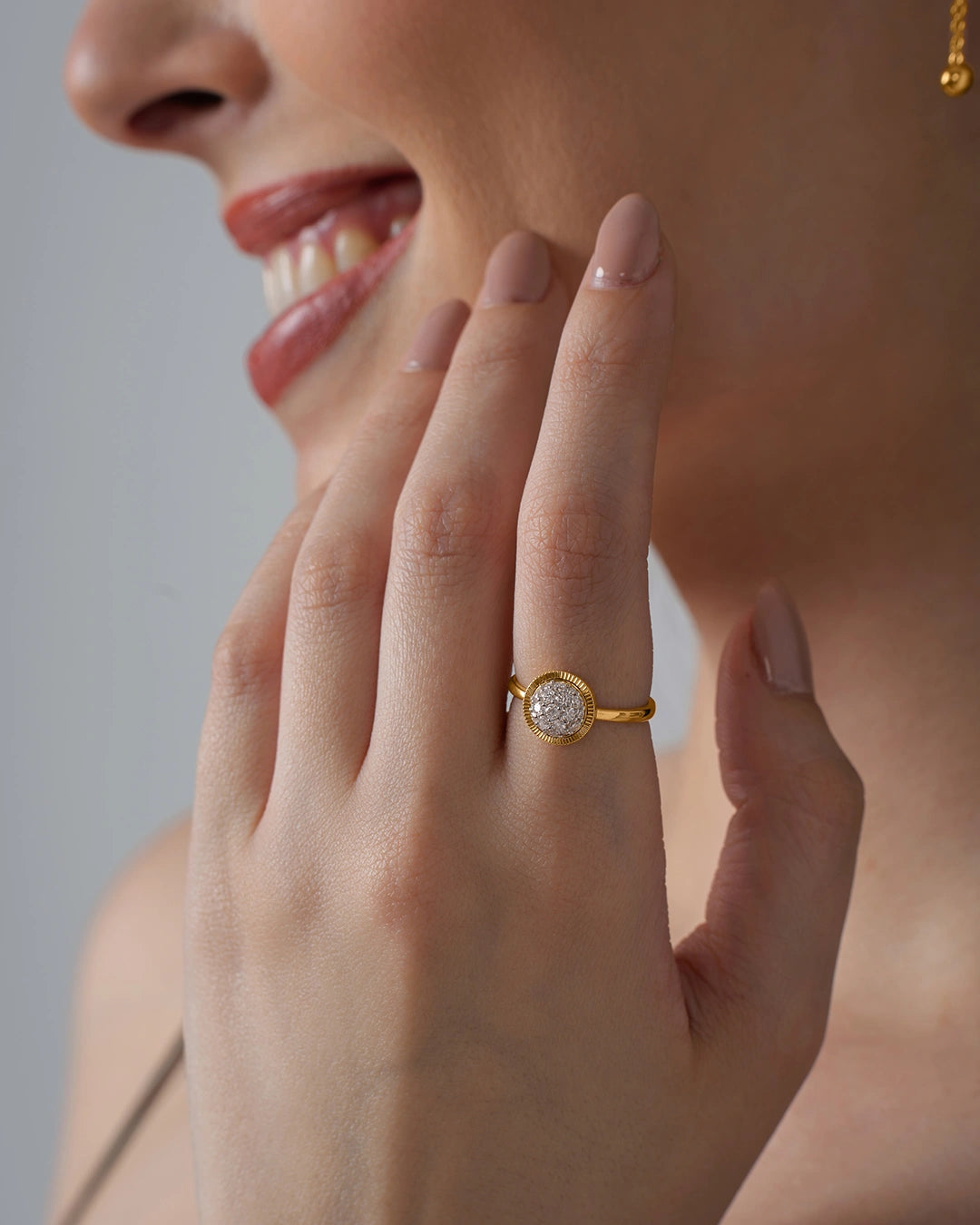 Textured Floral Ring