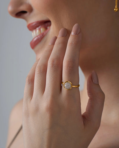 Textured Floral Ring