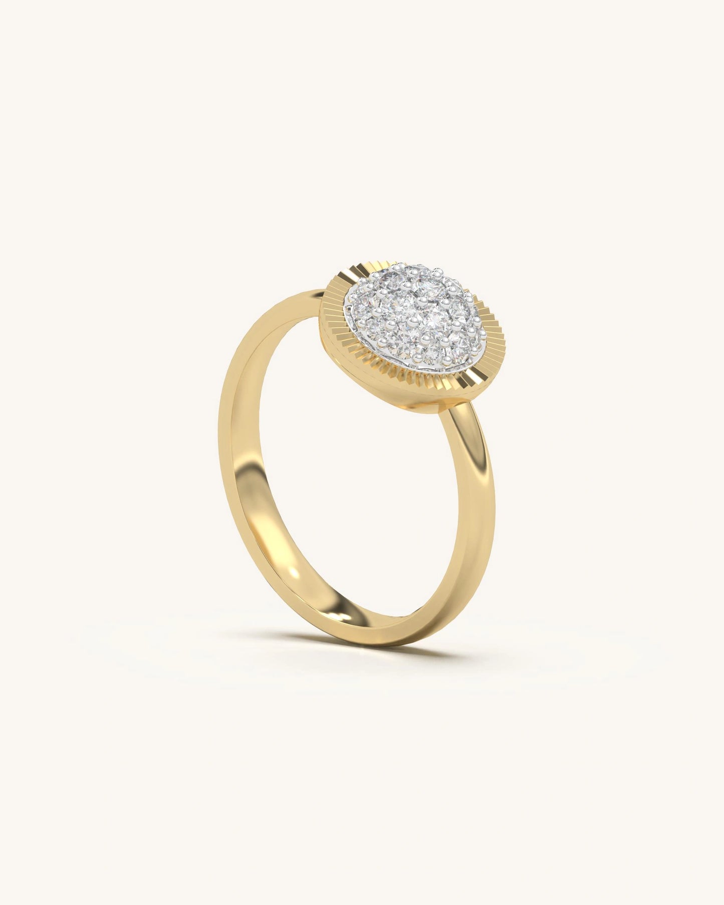 Textured Floral Ring