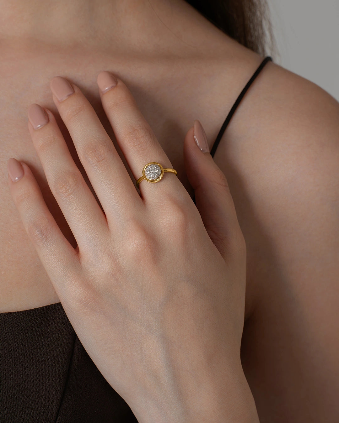 Textured Floral Ring