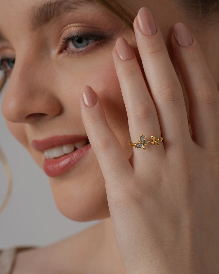 Twin Butterfly Ring