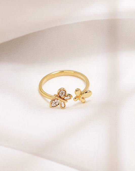 Twin Butterfly Ring