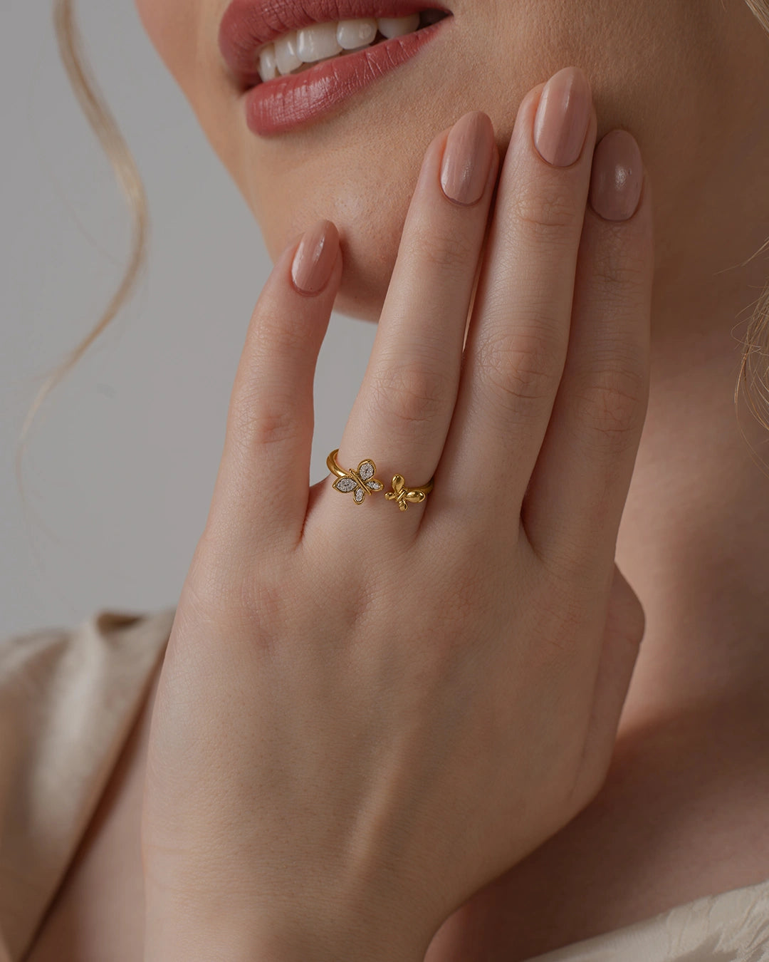Twin Butterfly Ring
