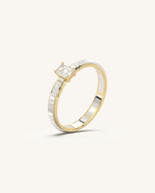 Emerald Solitaire Band