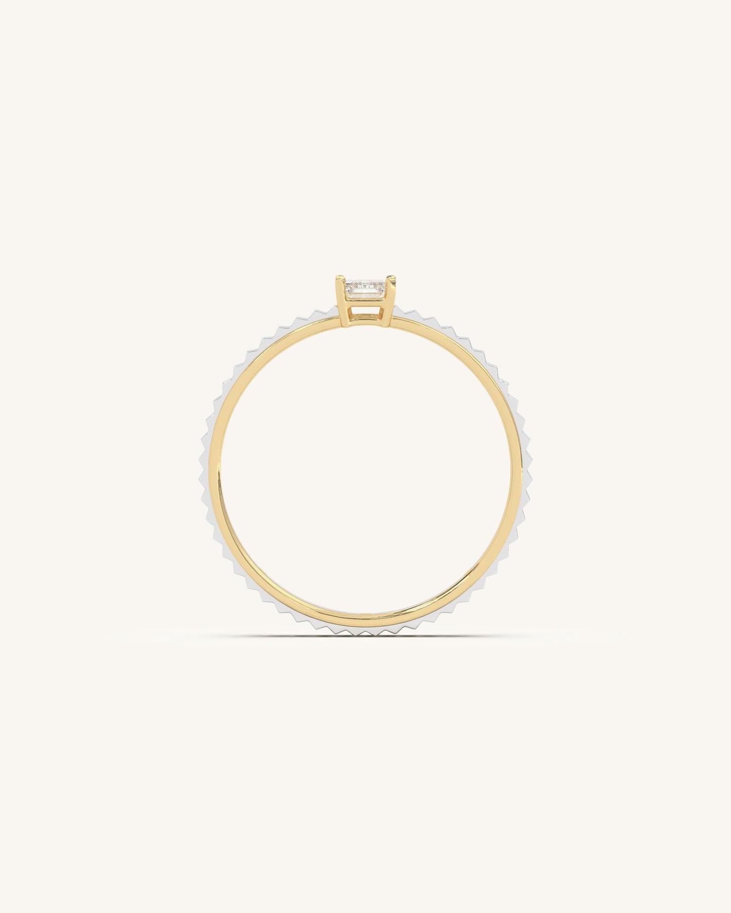 Emerald Solitaire Band