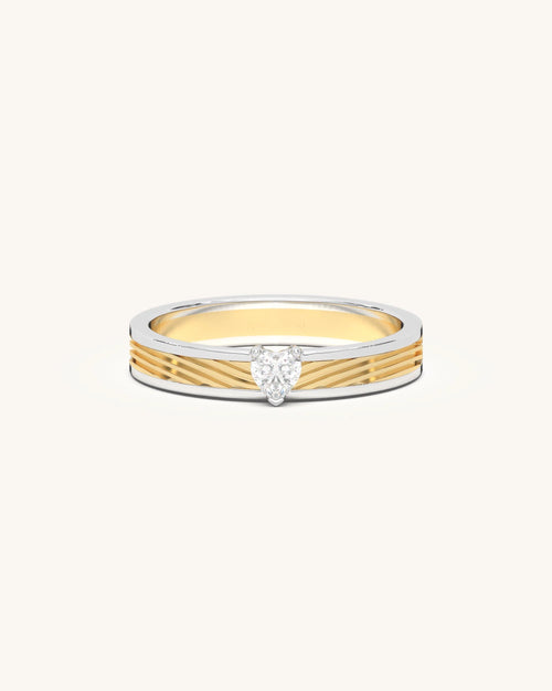 Romantic Heart Wave Moissanite Band in Sterling Silver