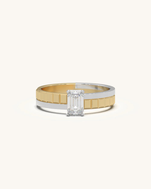Solitaire diamond ring price pear cut in 18KT Gold Vermeil finish