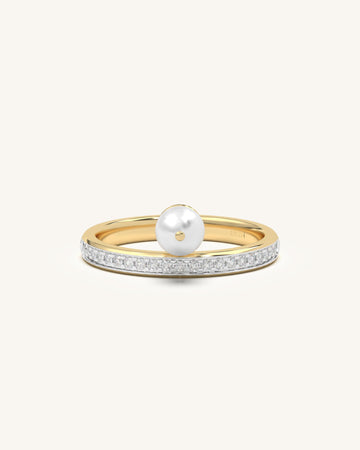 Diamond Pearl Ring