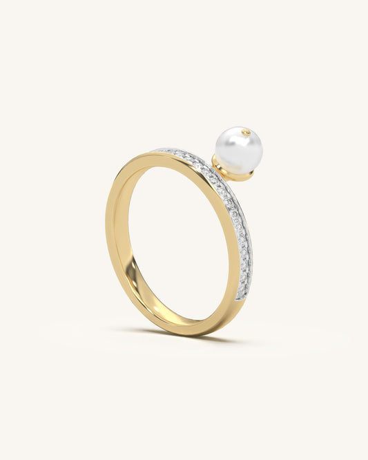 Diamond Pearl Ring