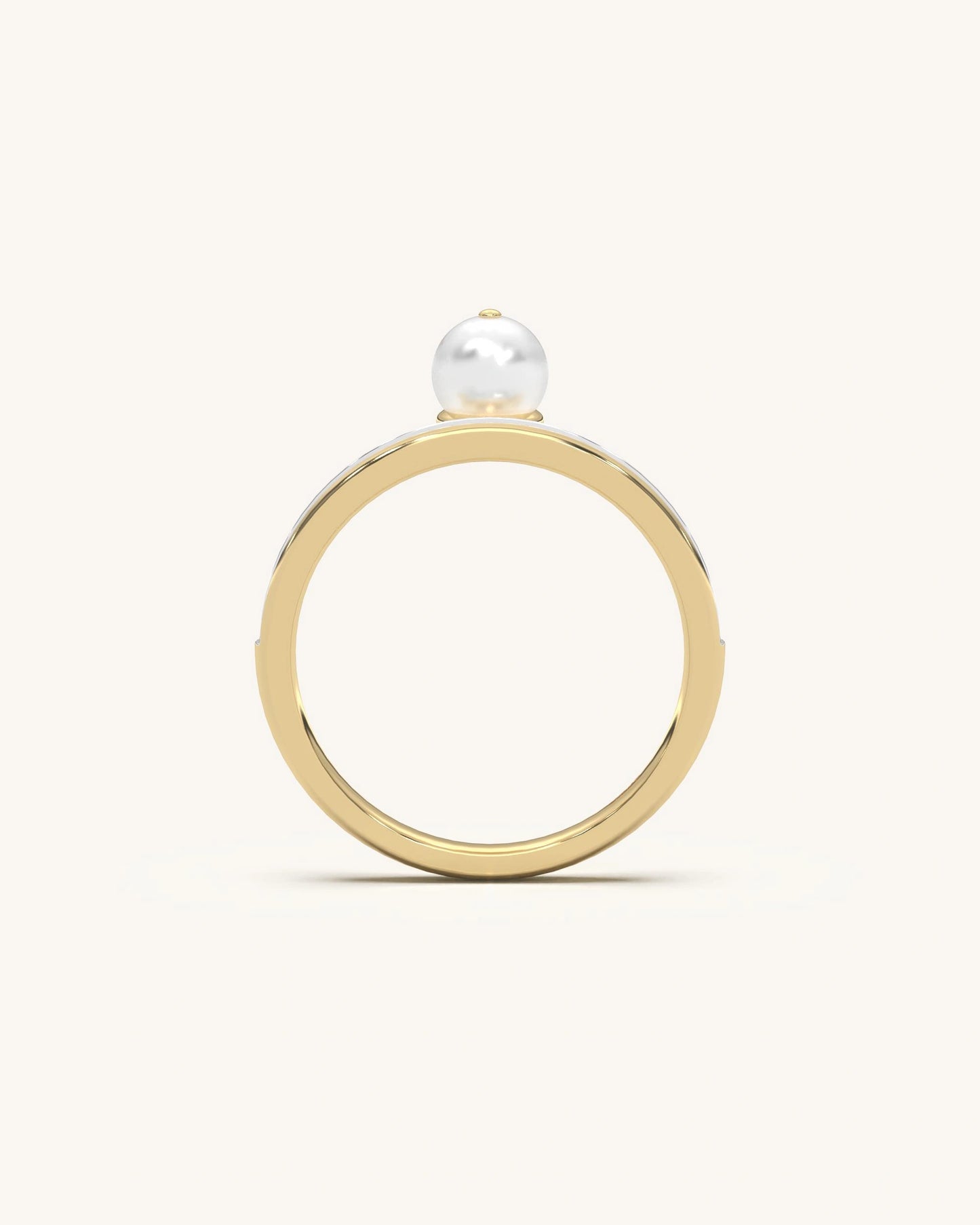 Diamond Pearl Ring