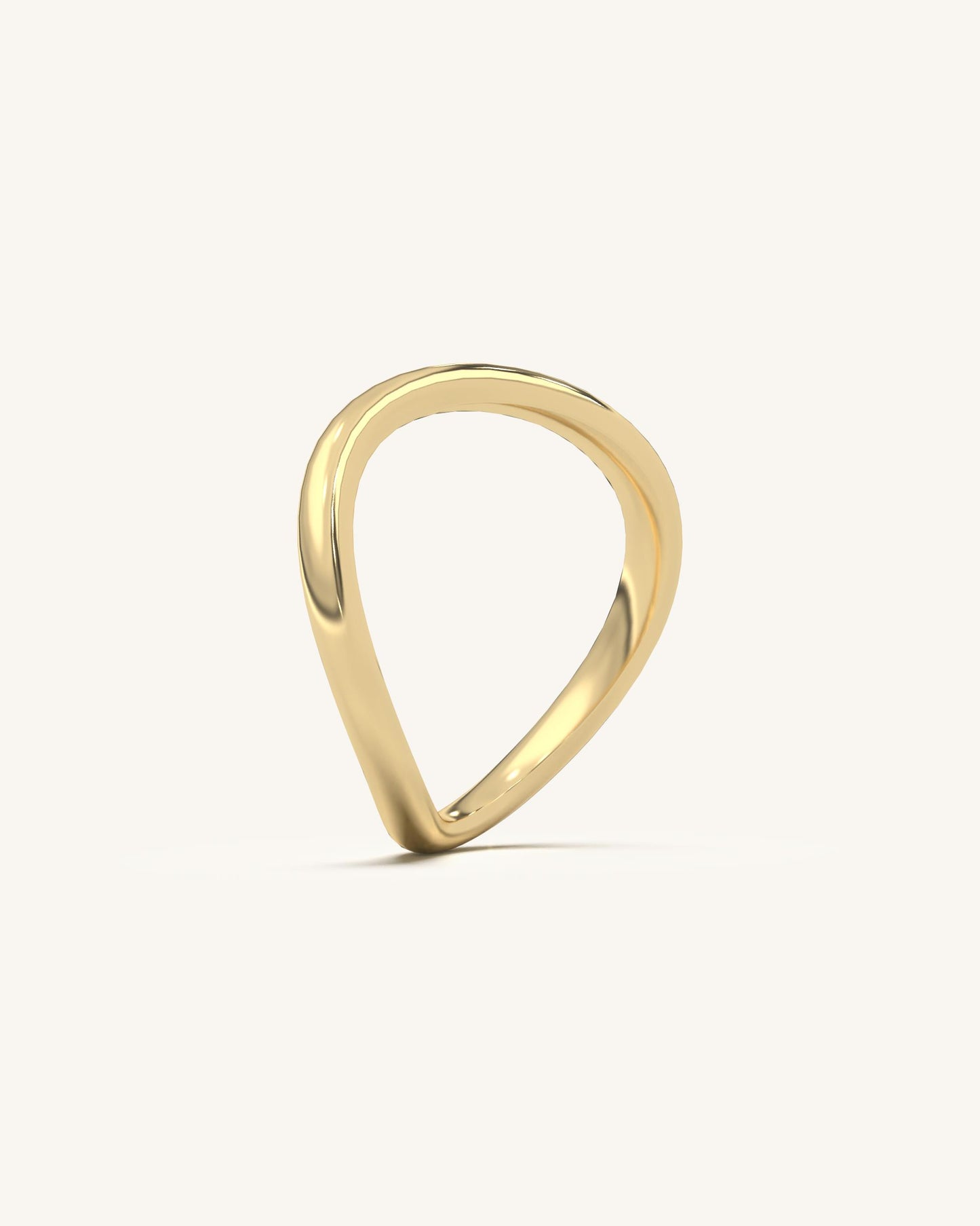 Sleek Wave Ring