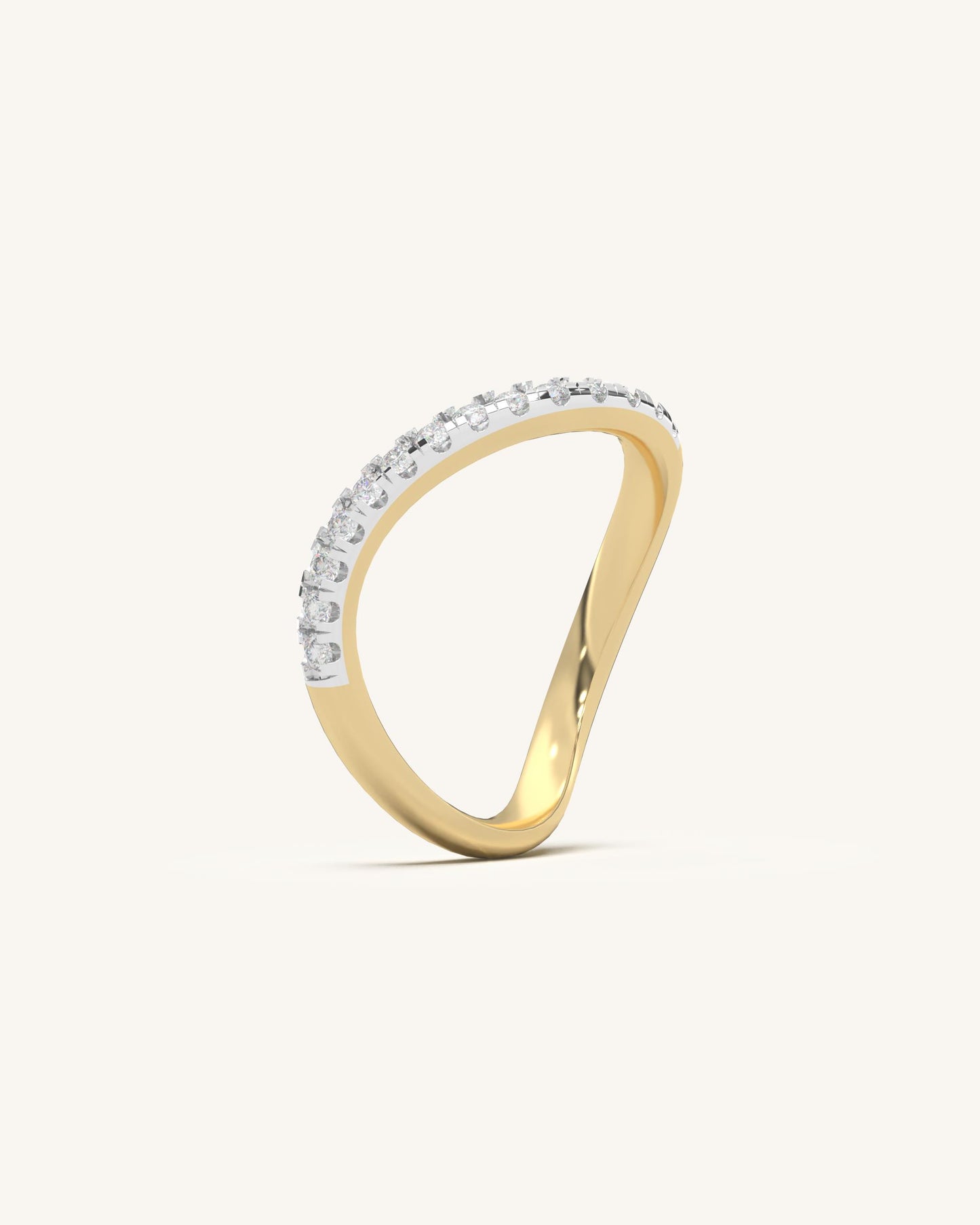 Diamond Curve Ring
