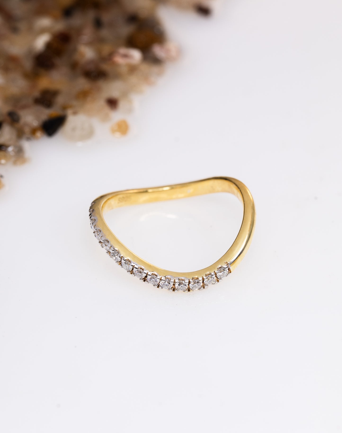 Diamond Curve Ring