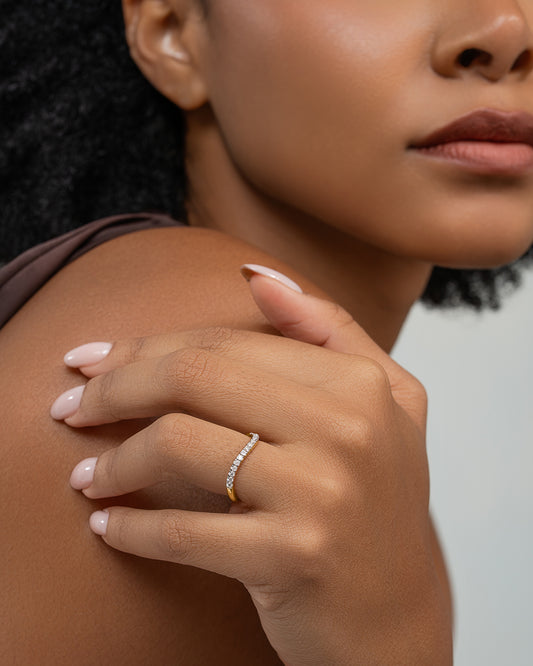 Diamond Curve Ring