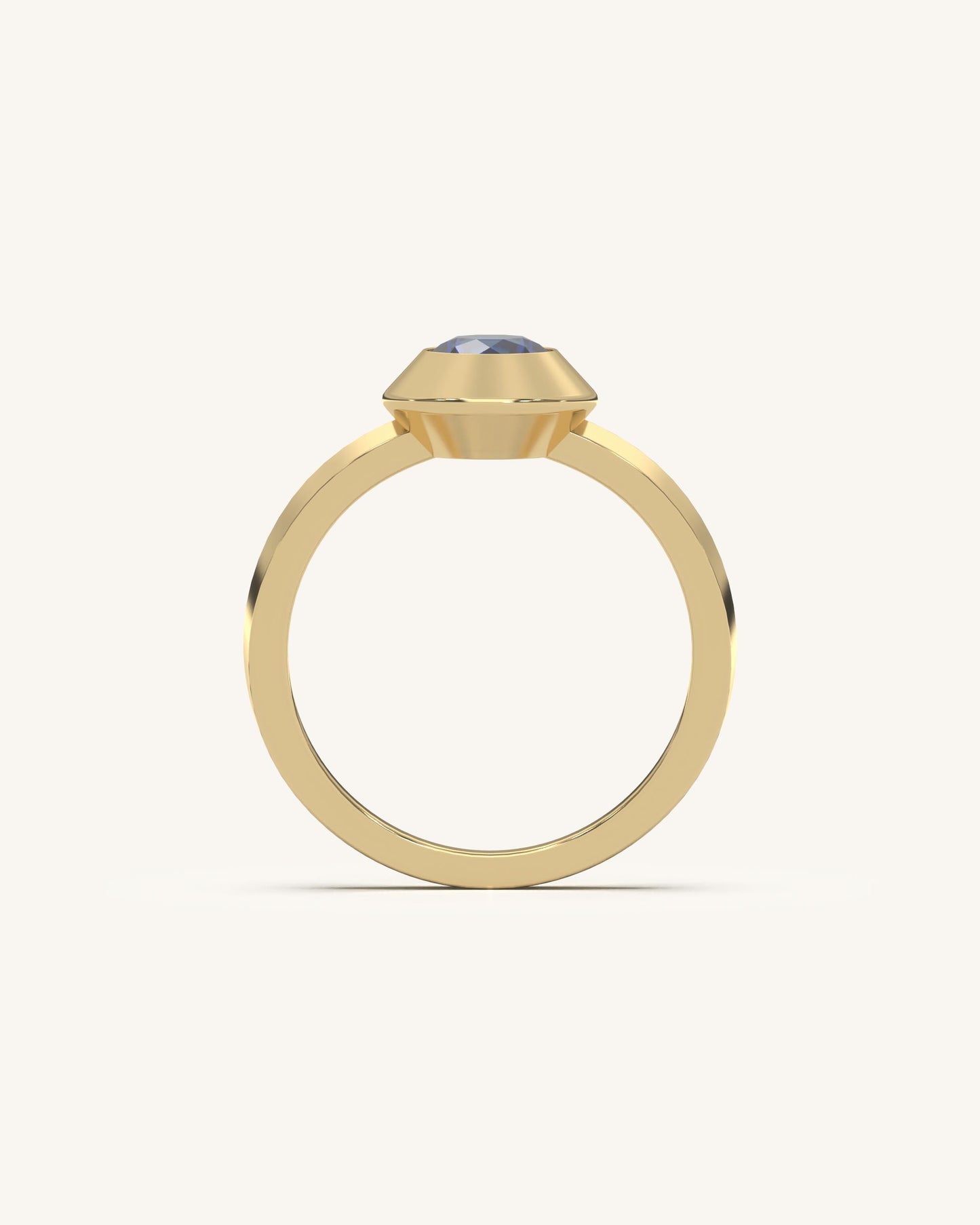 Bezel Blue Ring