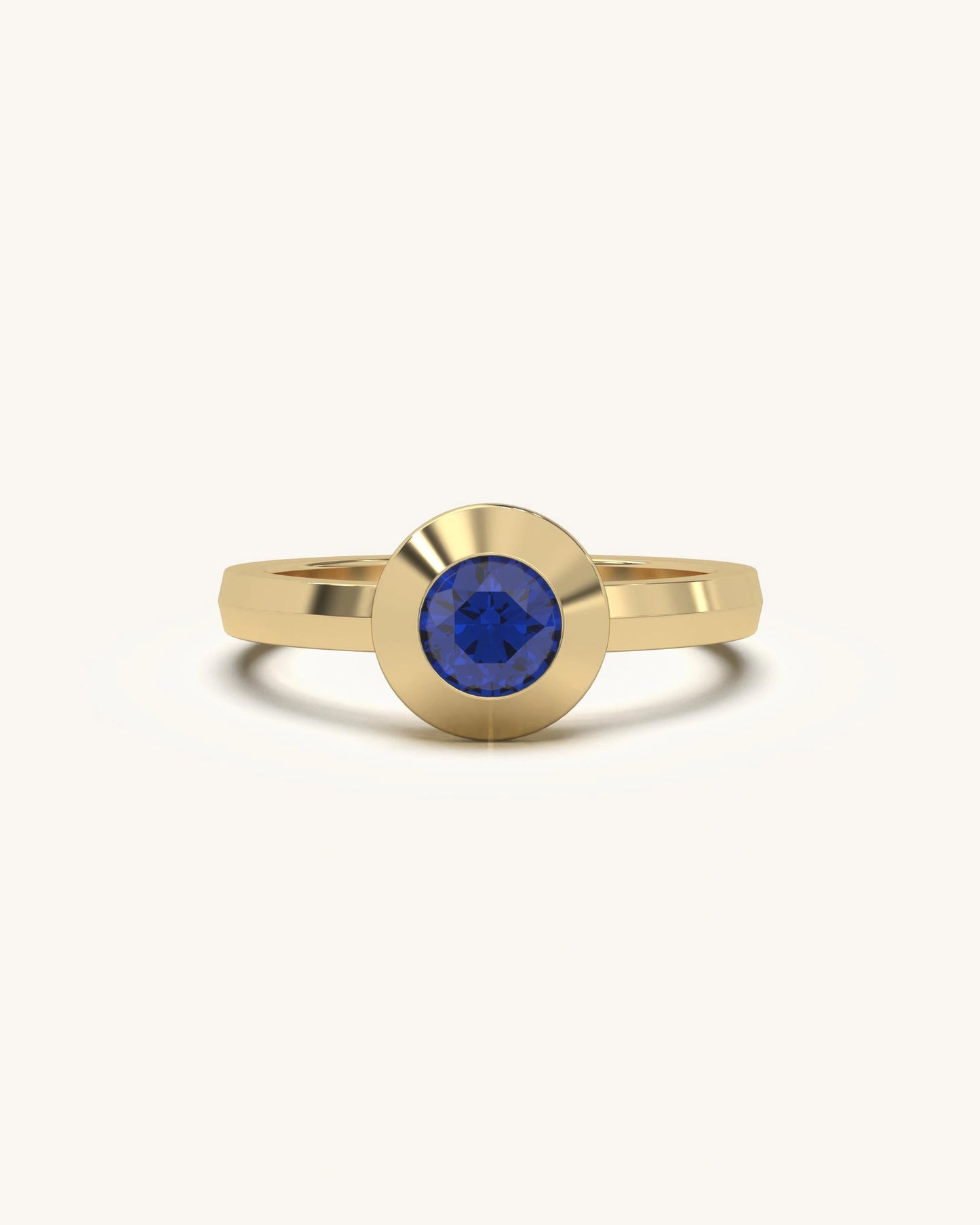 Bezel Blue Ring