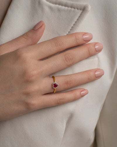 Heart Halo Ring