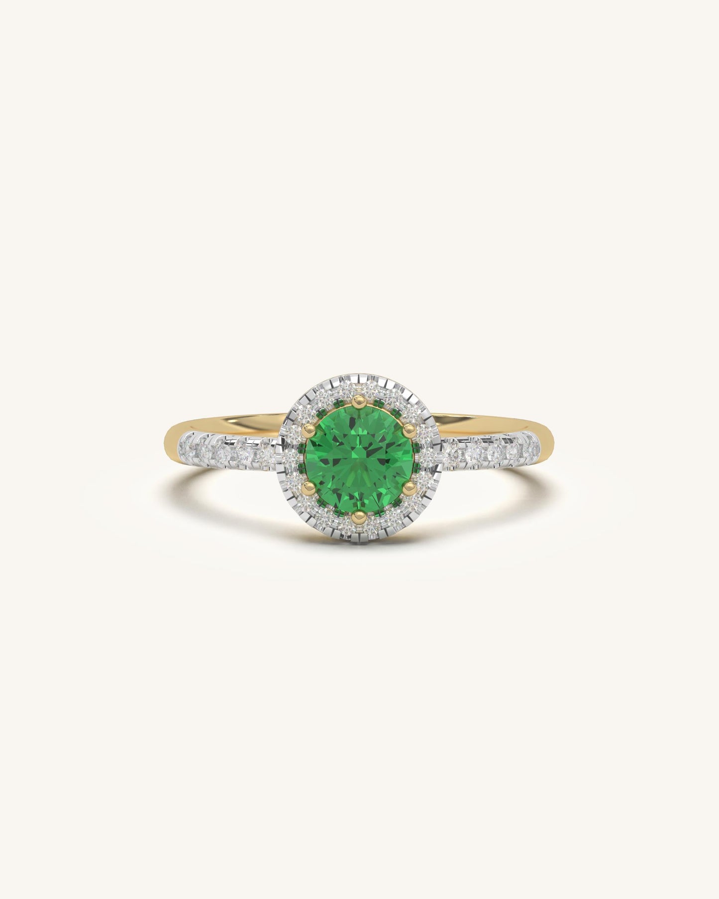 Green Halo Ring