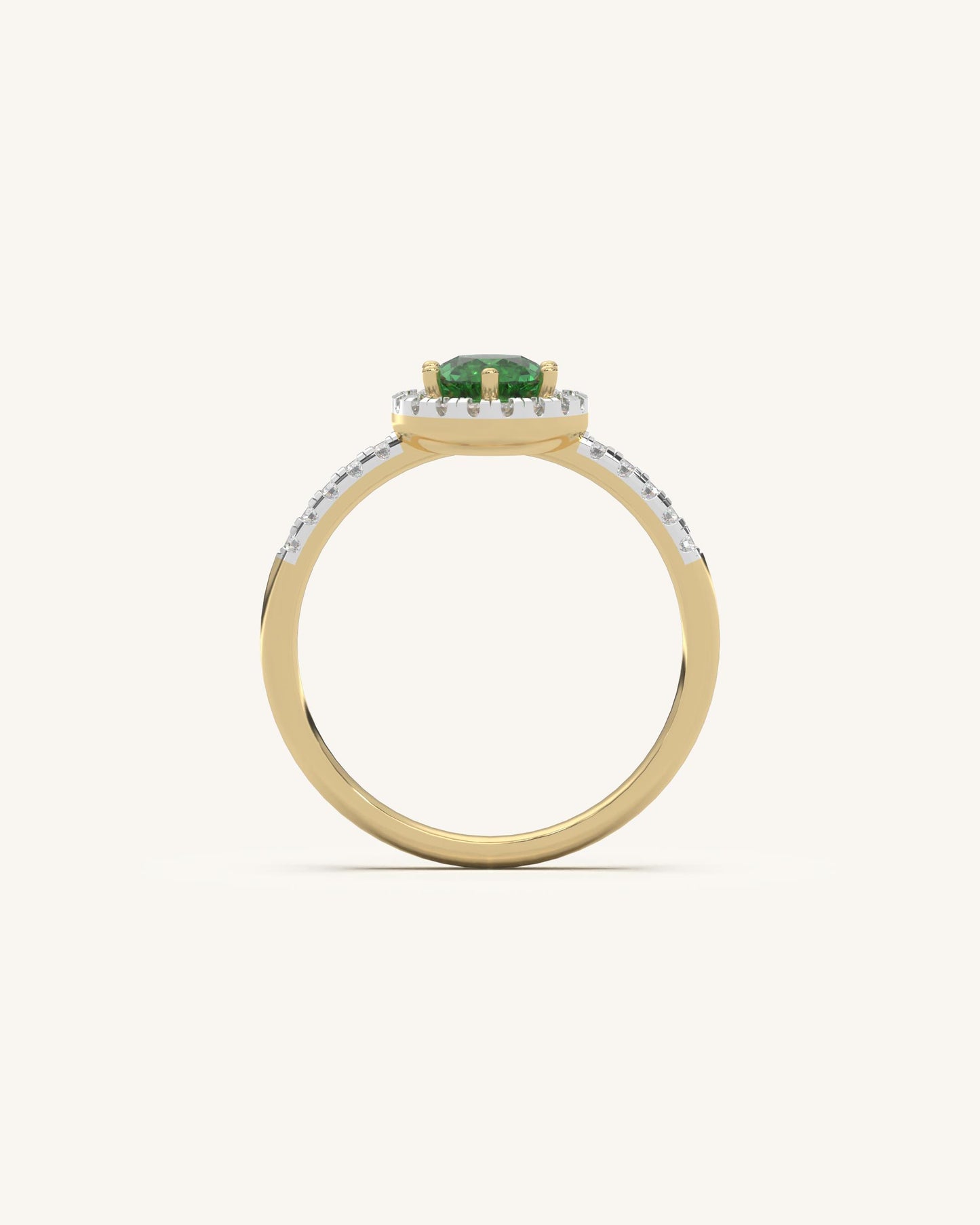 Green Halo Ring