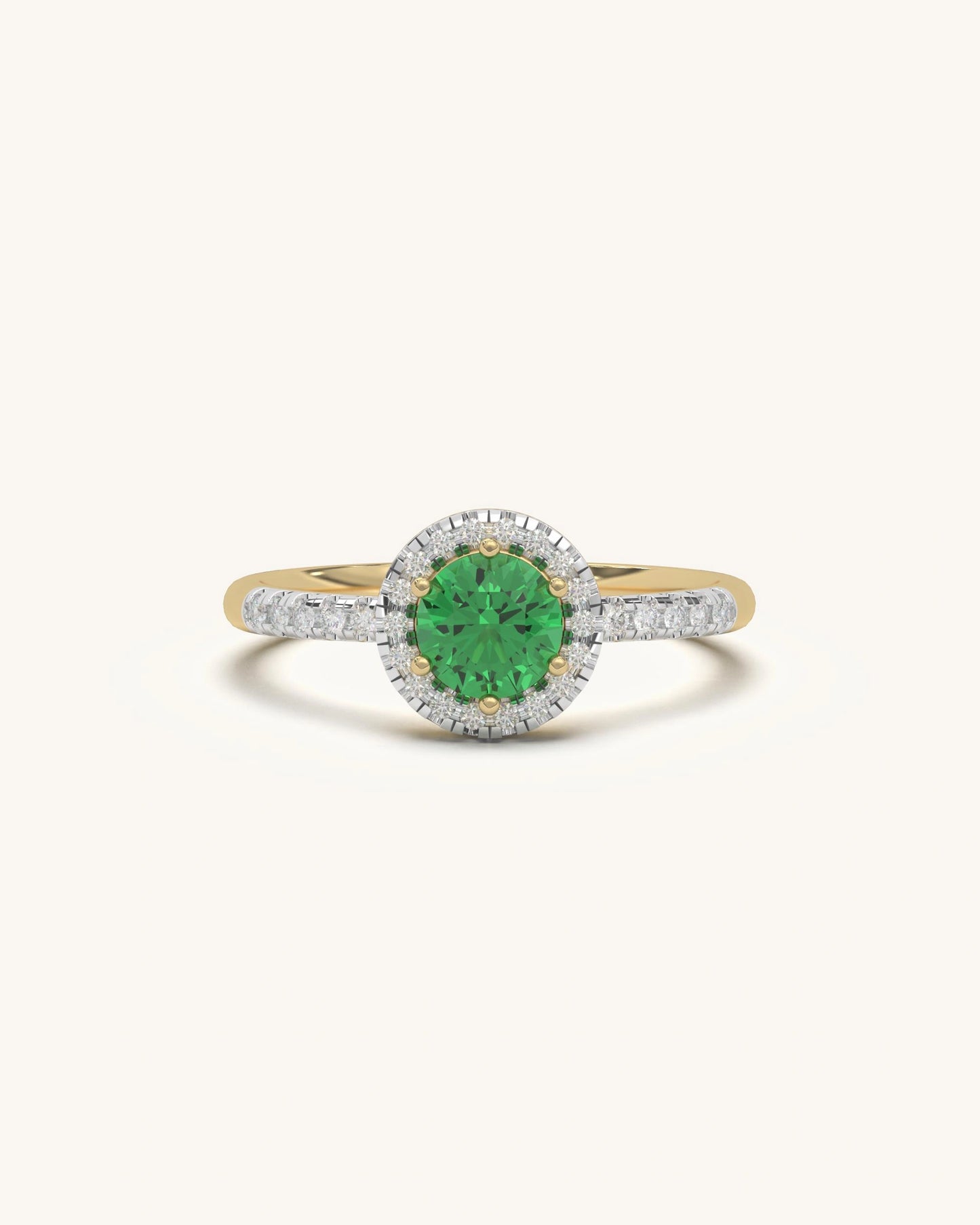 Green Halo Ring