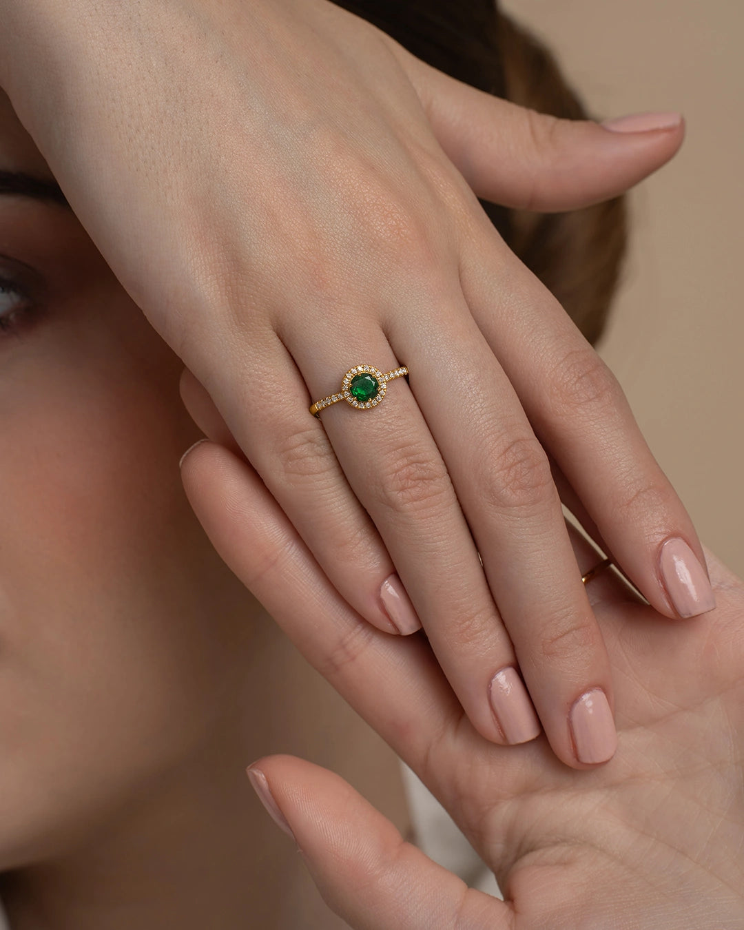 Green Halo Ring