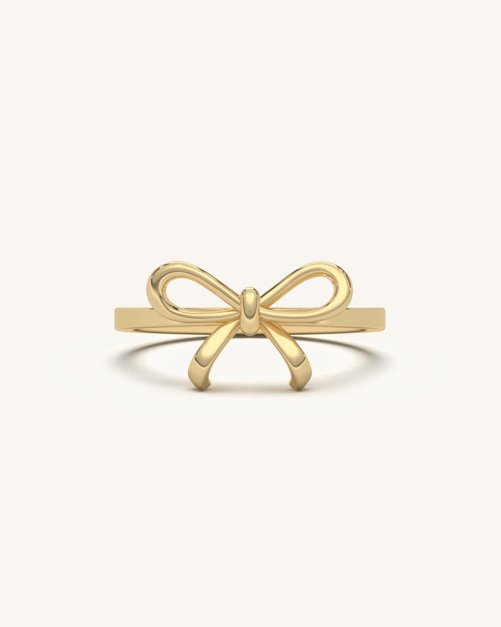 Petite Ribbon Ring in 18K Gold Vermeil Sterling Silver with Gold Finish