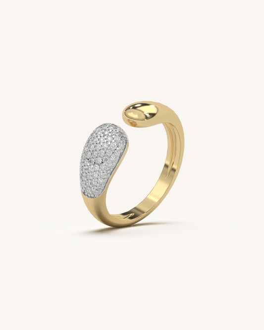 Wave Curve Ring