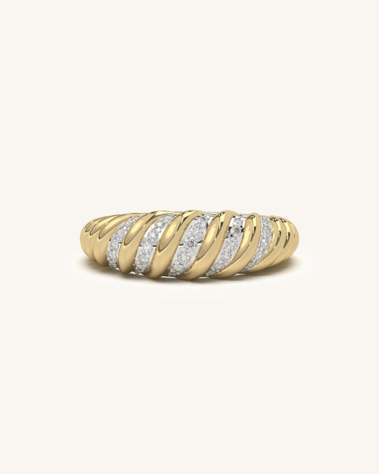 Twisted Diamond Ring