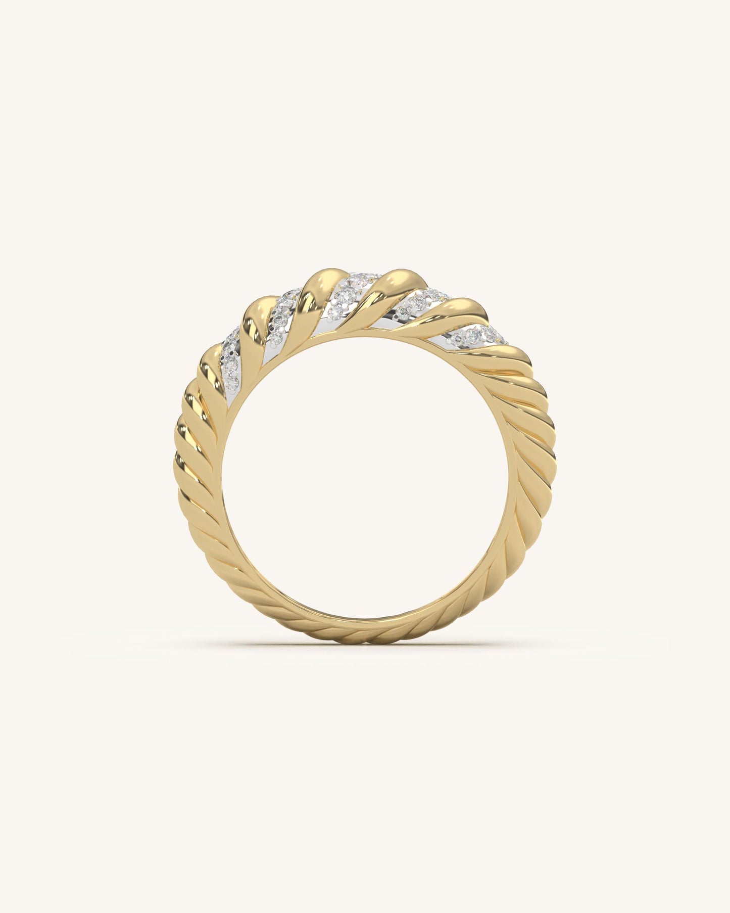 Twisted Diamond Ring