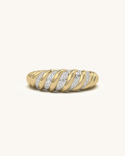 Twisted Diamond Ring