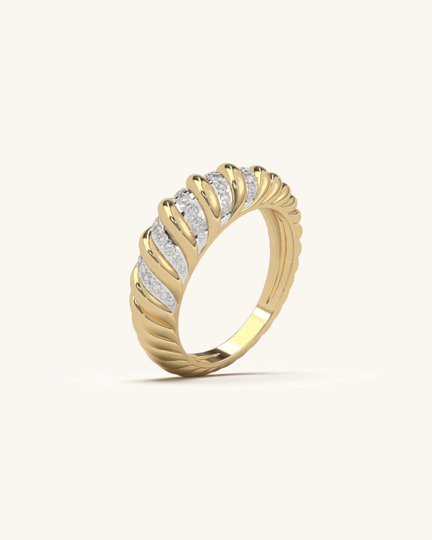 Twisted Diamond Ring