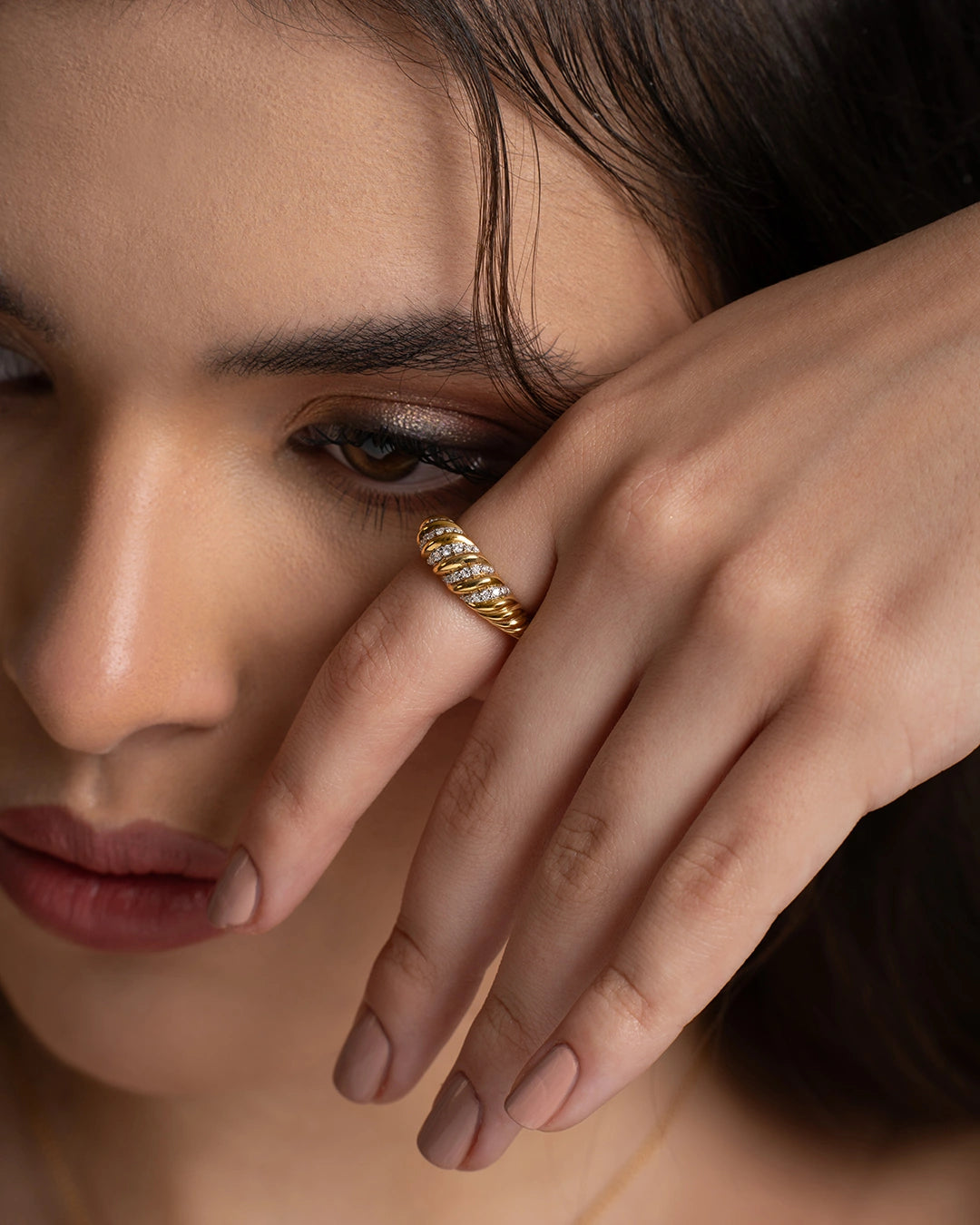 Twisted Diamond Ring